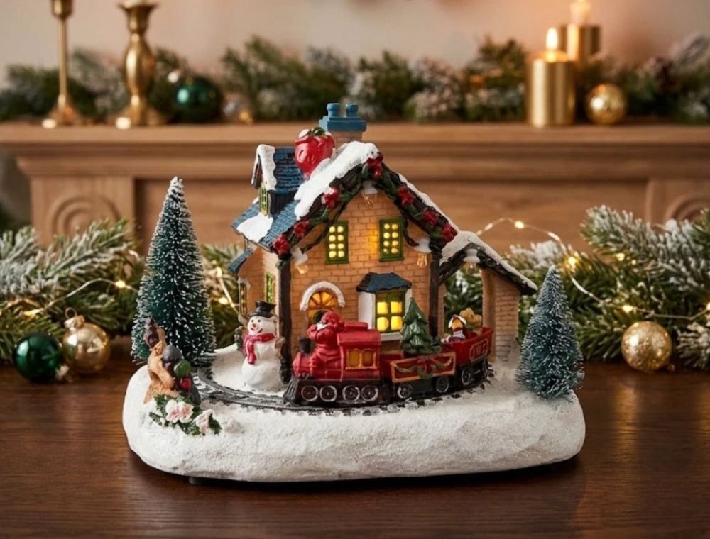 Casinha resina c/ música p/ cidade Natal