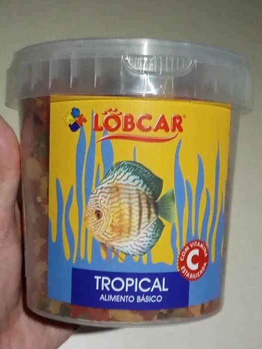 Balde 200gr comida peixe água quente